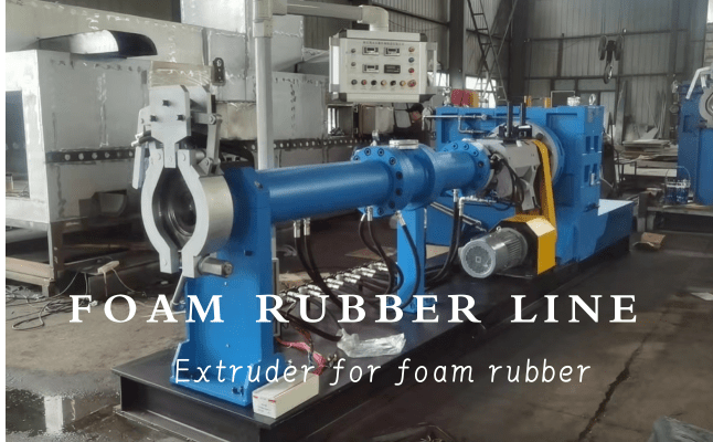 Extruder for foam rubber